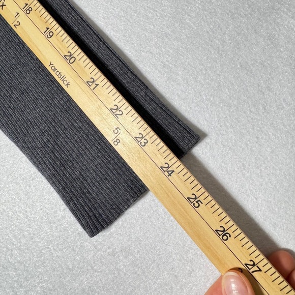 Jones New York Gray Sport Ribbed Preppy Turtleneck Sweater L Cotton 90s Inspired - Picture 8 of 9